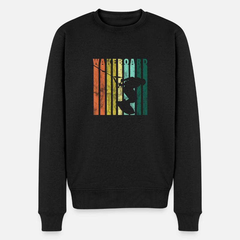 Wakeboarder Geschenk Wakeboard Wasserski - Männer Premium Bio Pullover - Schwarz