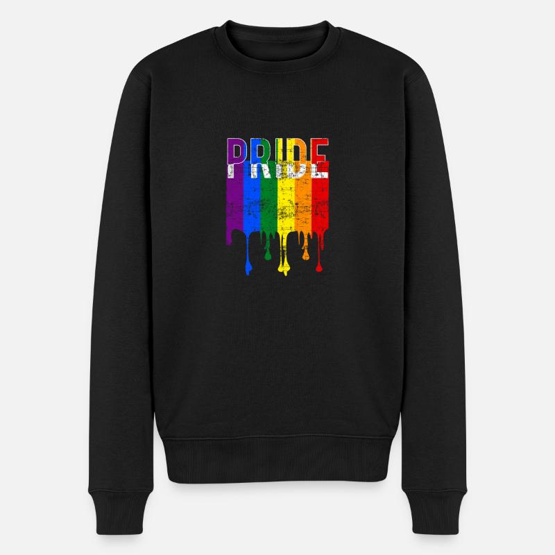 Bannière de gay pride - Pull Premium bio Homme - noir
