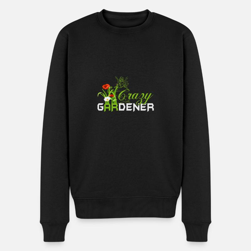 Verrückter Gärtner Gartenarbeit Geschenkidee - Männer Premium Bio Pullover - Schwarz