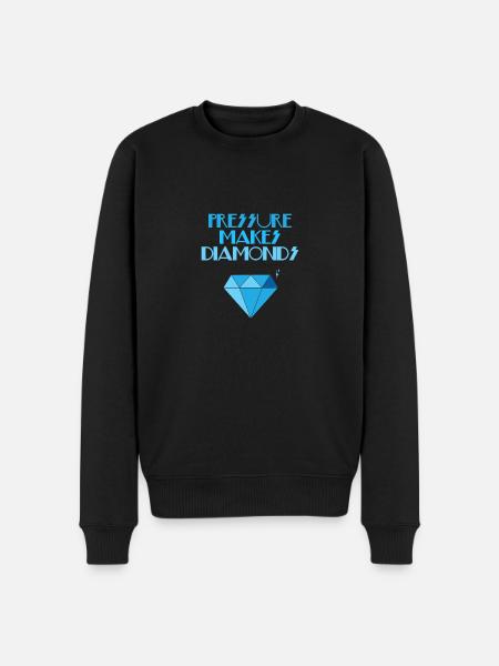 Timantteja - timantteja - timantteja - tulosta - Premium luomulaatuinen miesten collegepusero - musta