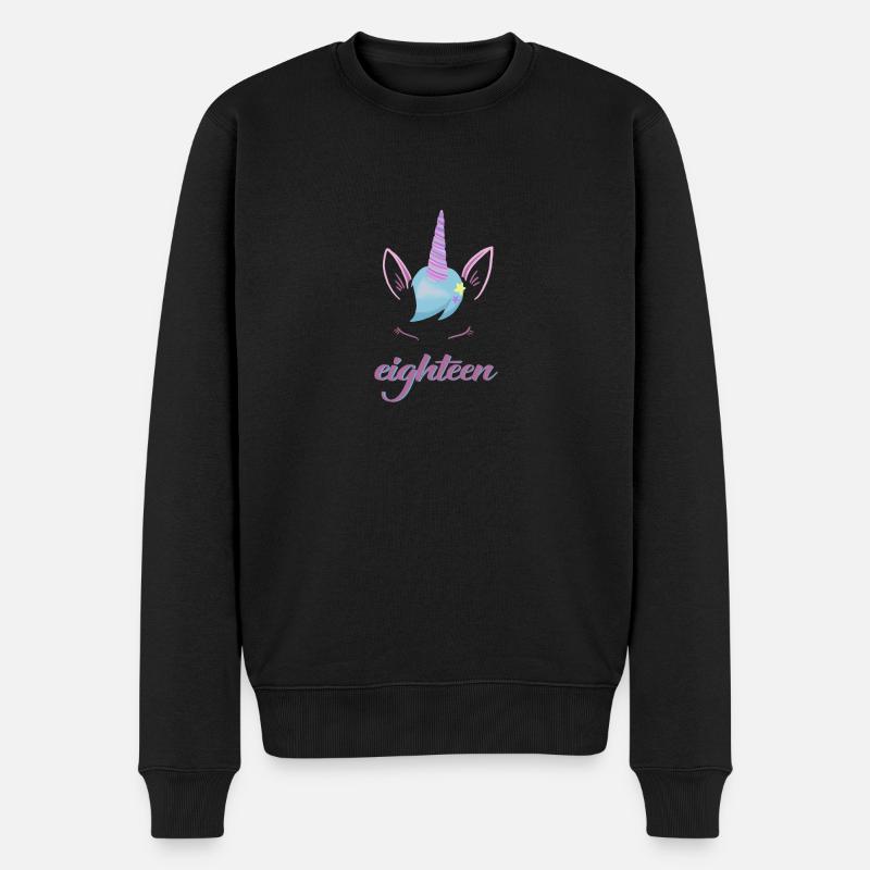Unicorn 18th Birthday Party - Dix-huit Ans - Pull Premium bio Homme - noir
