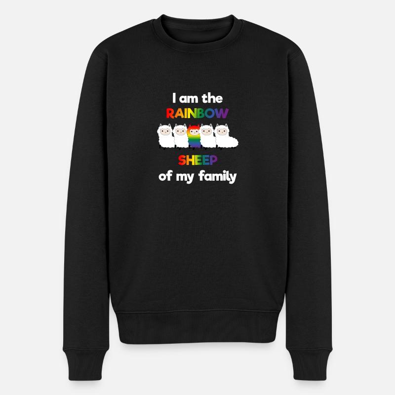 LGBT Gay Schwul Lesbisch Lesbian Fun Support Pride - Männer Premium Bio Pullover - Schwarz