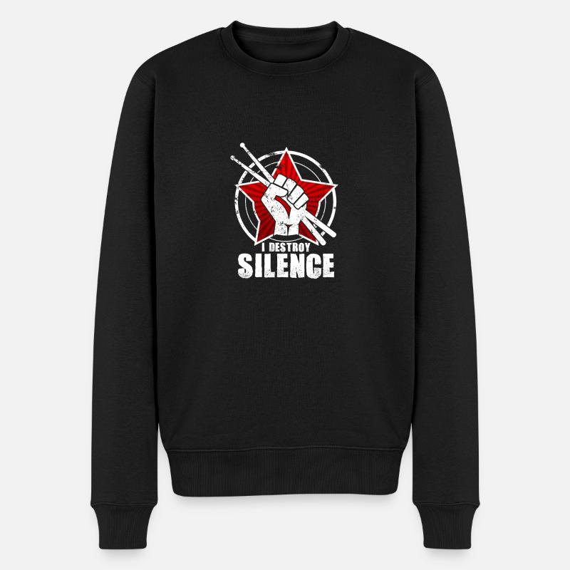 Drummer batteur batterie cadeau - Pull Premium bio Homme - noir
