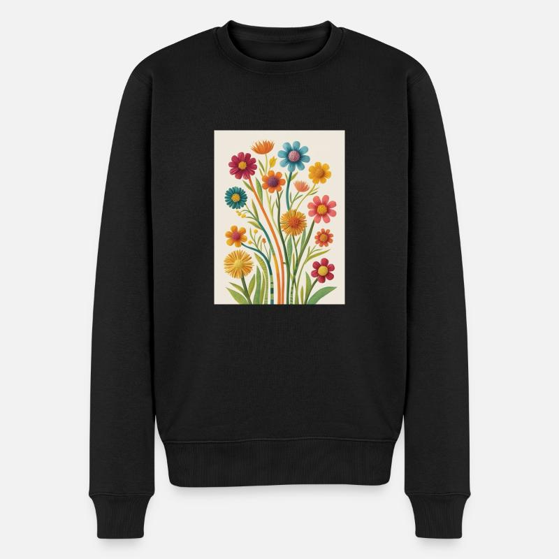 Fleurs de l’artisanat - Pull Premium bio Homme - noir