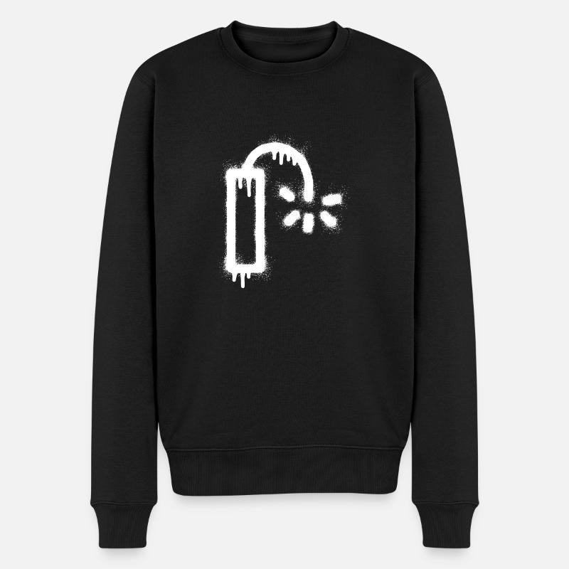 Dynamit Graffiti - Männer Premium Bio Pullover - Schwarz
