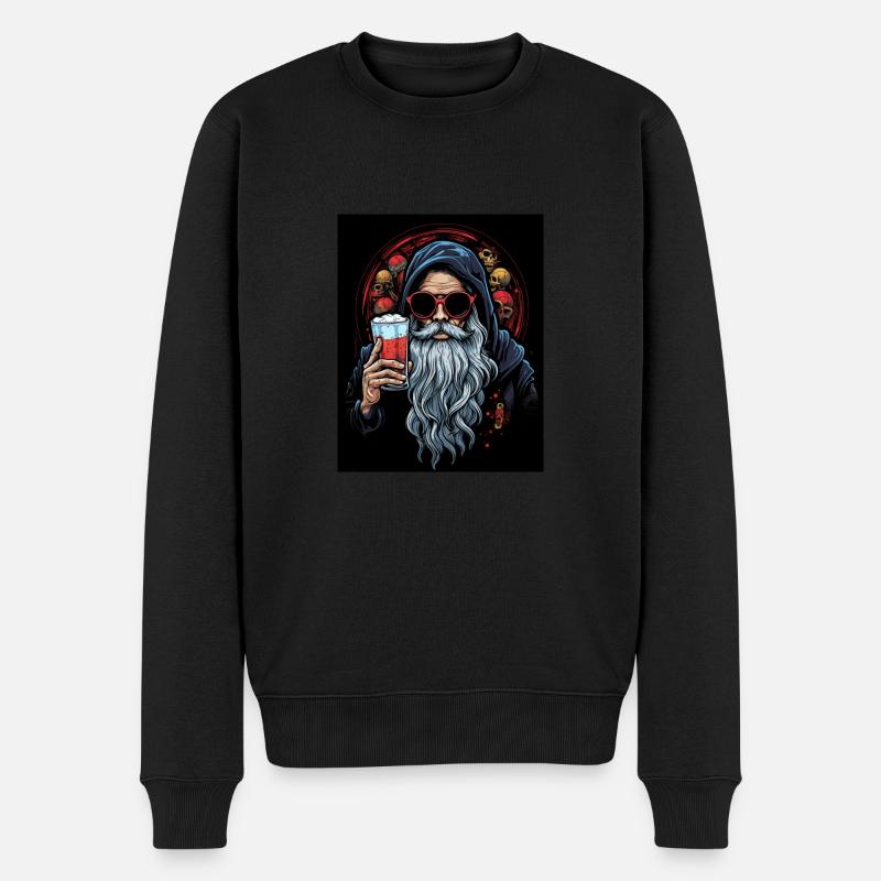 Bierliebhaber - Männer Premium Bio Pullover - Schwarz