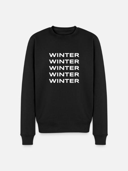 Winter - Cold winter time - Men's Premium Organic Jumper - black