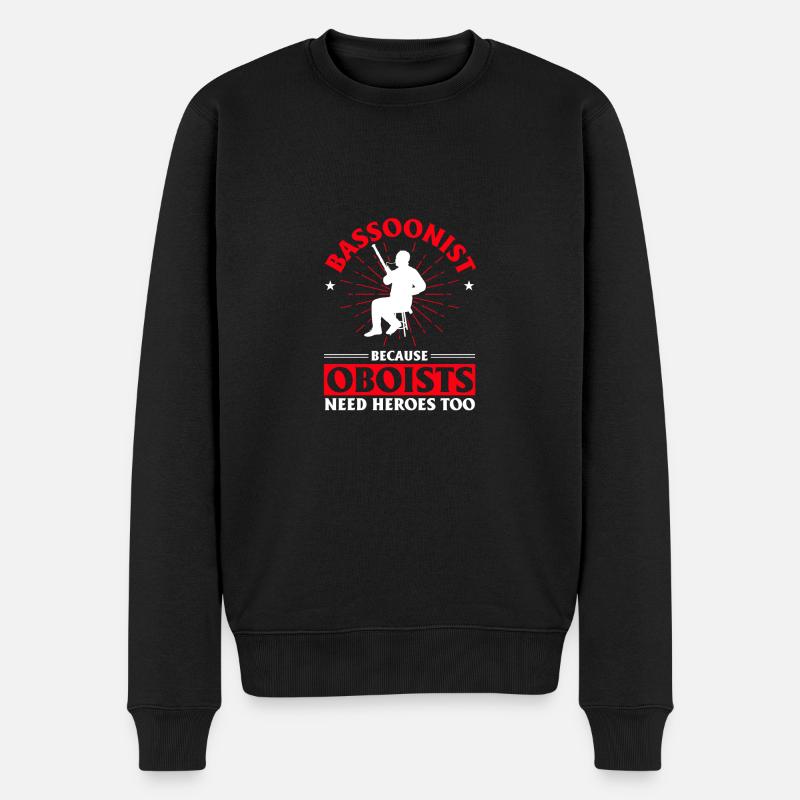 Fagottist Fagottist - Männer Premium Bio Pullover - Schwarz