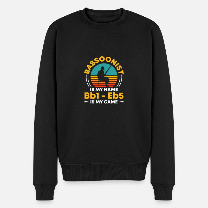 Fagottist Fagottist - Männer Premium Bio Pullover - Schwarz