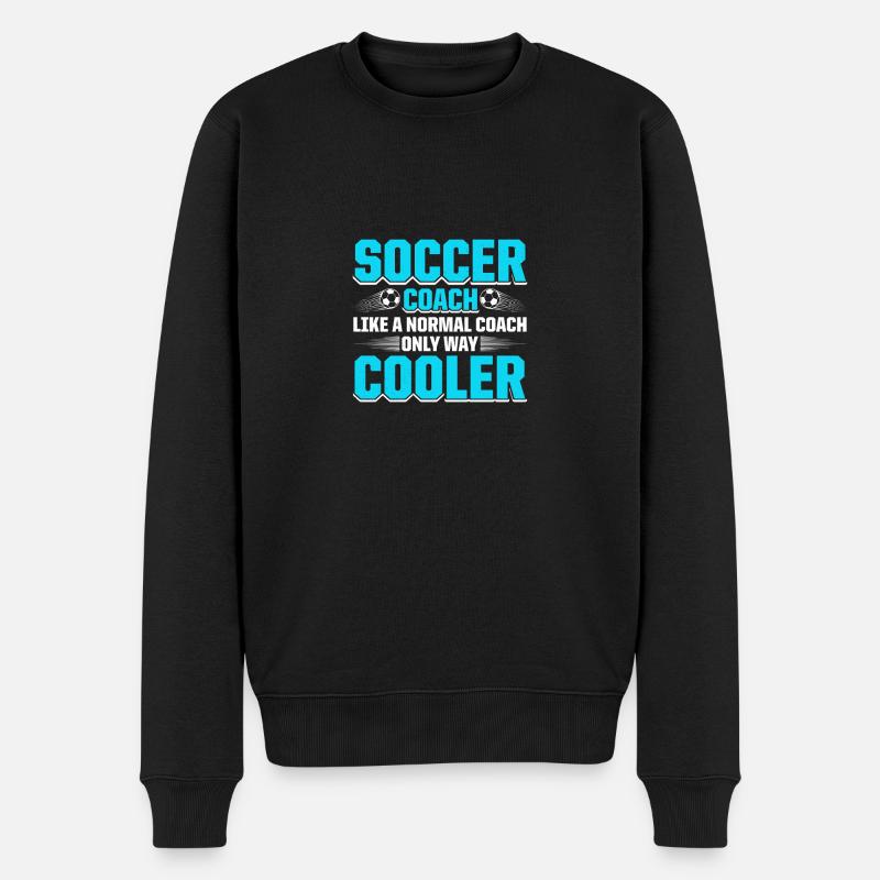 Coaching Fußball Vater Trainer Fußballtrainer - Männer Premium Bio Pullover - Schwarz