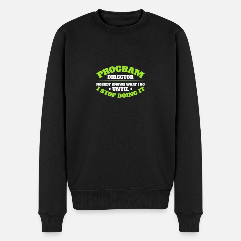 Programmdirektor - Männer Premium Bio Pullover - Schwarz