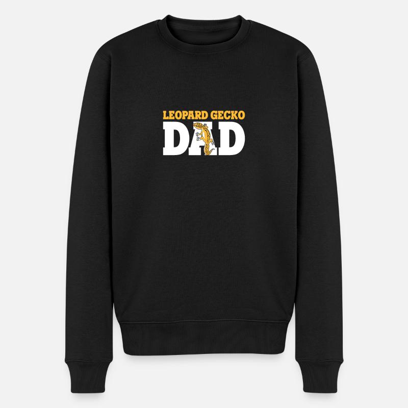 Reptilien Eidechse Leopard Gecko - Männer Premium Bio Pullover - Schwarz