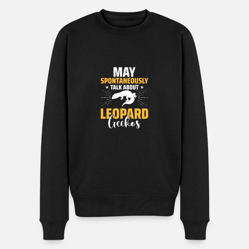 Reptile Lézard Léopard Gecko - Pull Premium bio Homme - noir