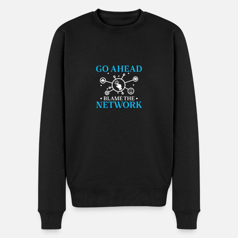 Computer-Netzwerktechnik Netzwerkingenieur - Männer Premium Bio Pullover - Schwarz