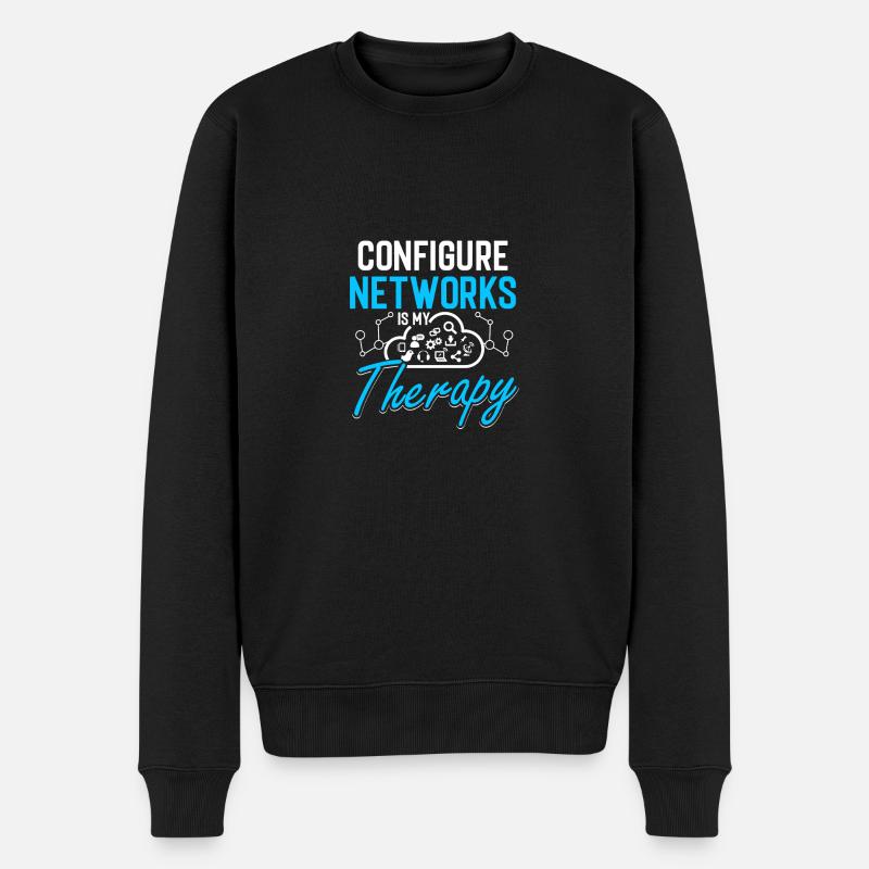 Computer-Netzwerktechnik Netzwerkingenieur - Männer Premium Bio Pullover - Schwarz
