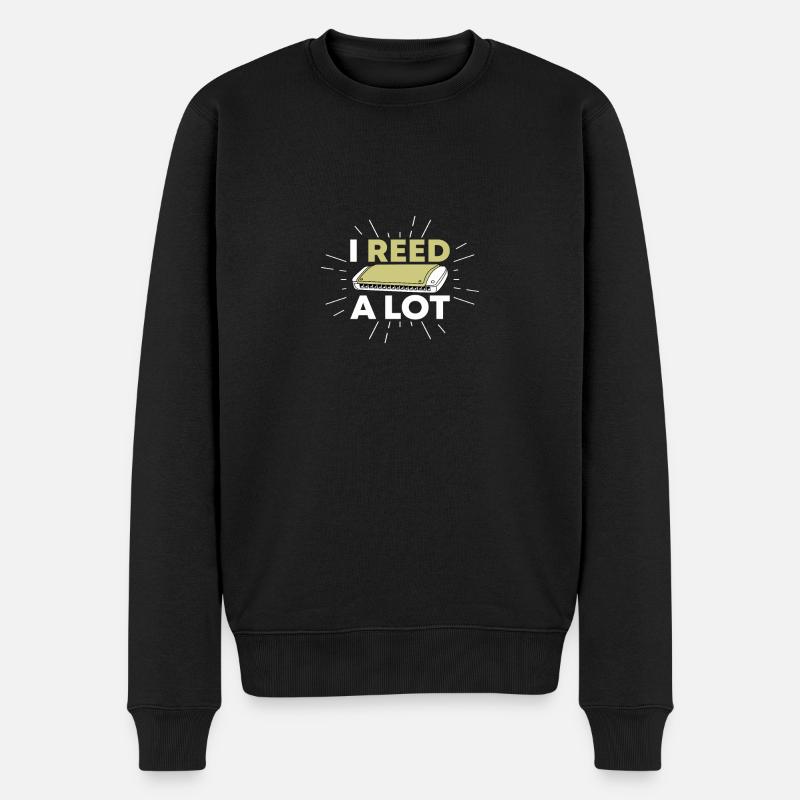 Harmonica player - Men's Premium Organic Jumper - black