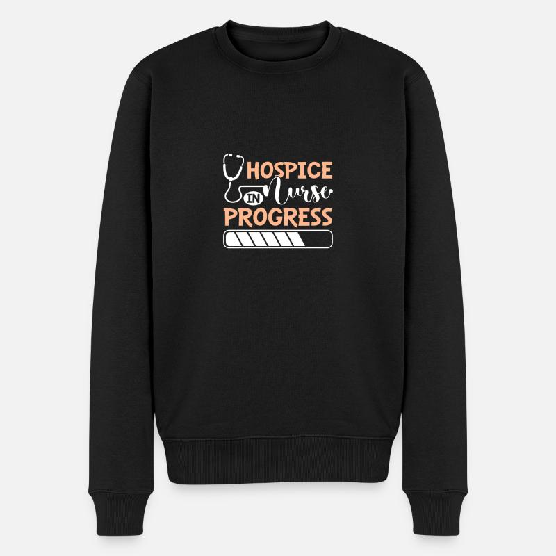 Hospiz-Schwester - Männer Premium Bio Pullover - Schwarz