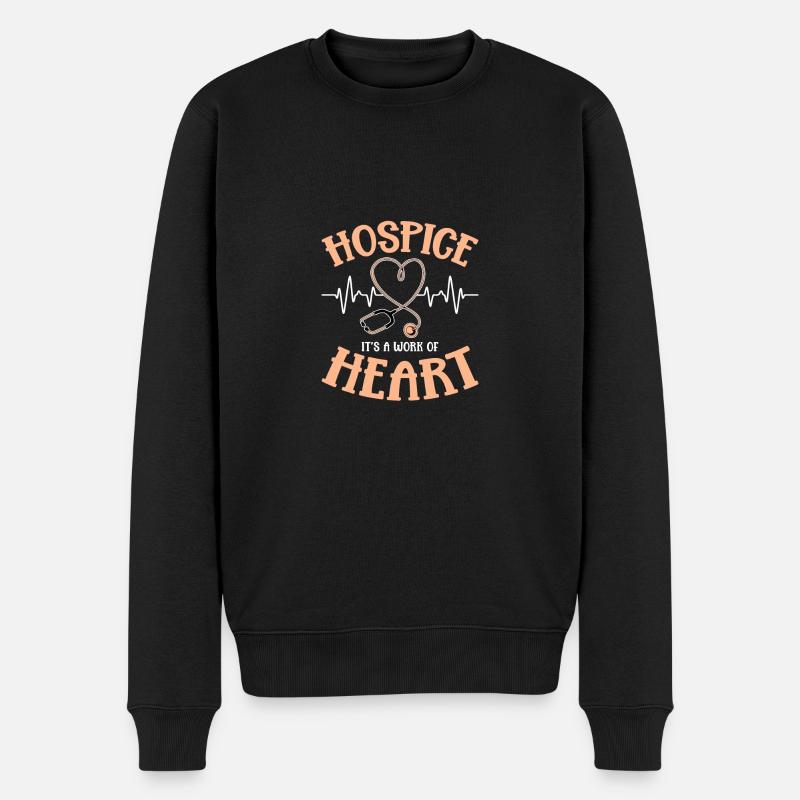 Hospiz-Schwester - Männer Premium Bio Pullover - Schwarz