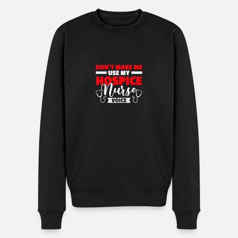 Hospiz-Schwester - Männer Premium Bio Pullover - Schwarz