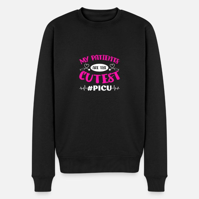 Kinderkrankenschwester PICU Krankenschwester - Männer Premium Bio Pullover - Schwarz