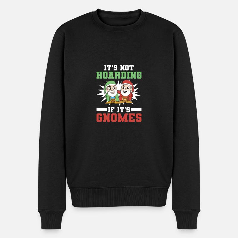 Gnomies Gartenarbeit Gartenzwerg - Männer Premium Bio Pullover - Schwarz