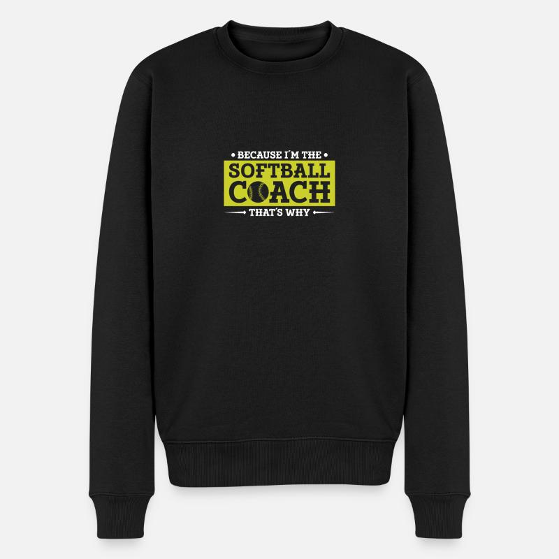 Entraîneur de softball - Pull Premium bio Homme - noir