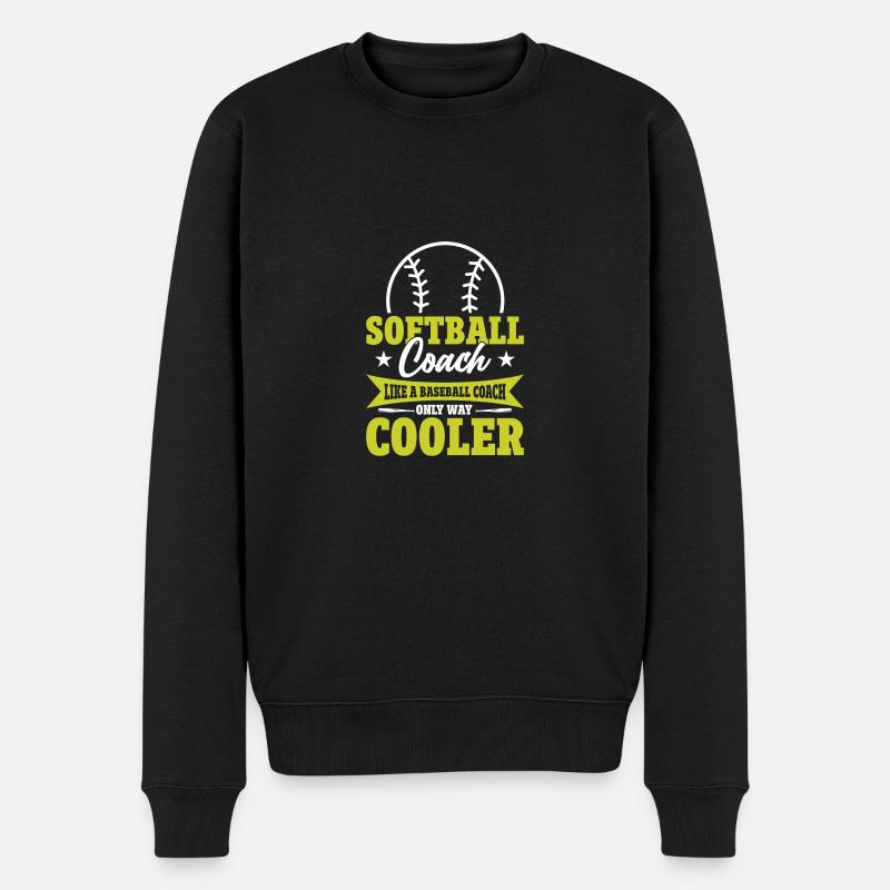 Entraîneur de softball - Pull Premium bio Homme - noir