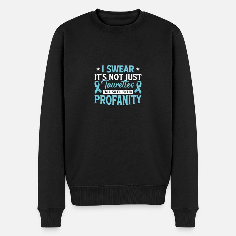 Bewusstsein für das Tourette-Syndrom - Männer Premium Bio Pullover - Schwarz