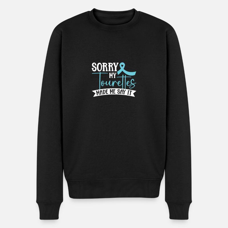 Bewusstsein für das Tourette-Syndrom - Männer Premium Bio Pullover - Schwarz