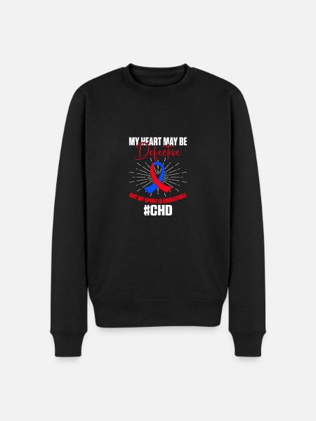 Angeborener Herzfehler CHD-Bewusstsein - Männer Premium Bio Pullover - Schwarz