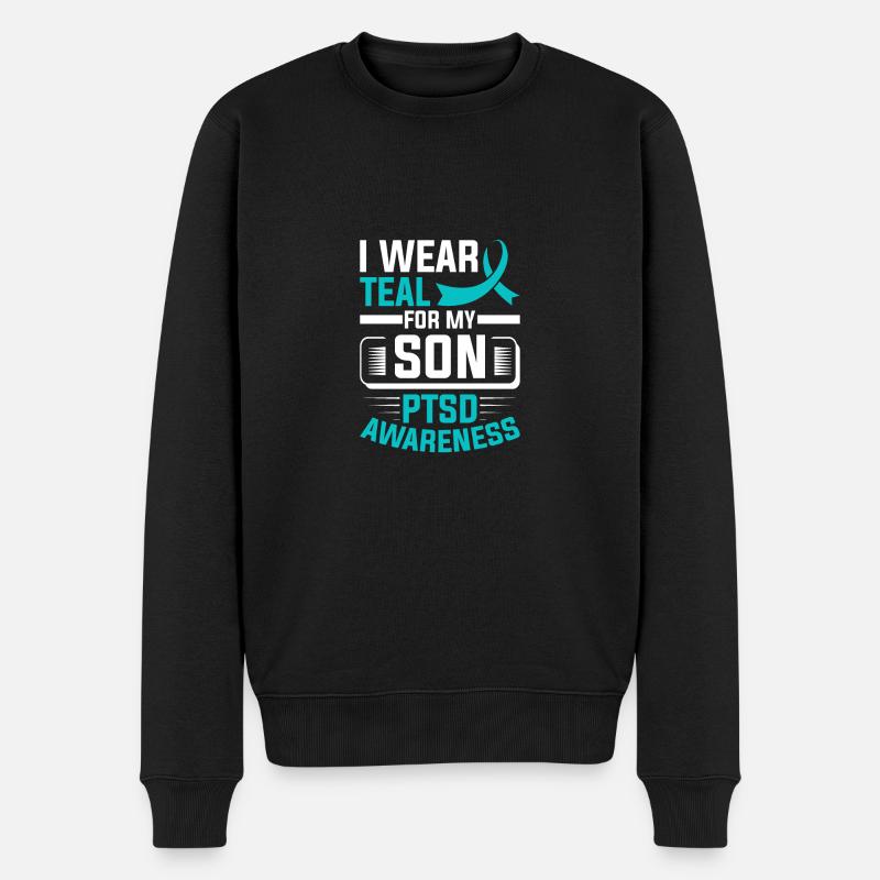 PTSD-Bewusstsein - Männer Premium Bio Pullover - Schwarz