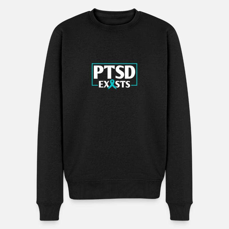 PTSD-Bewusstsein - Männer Premium Bio Pullover - Schwarz