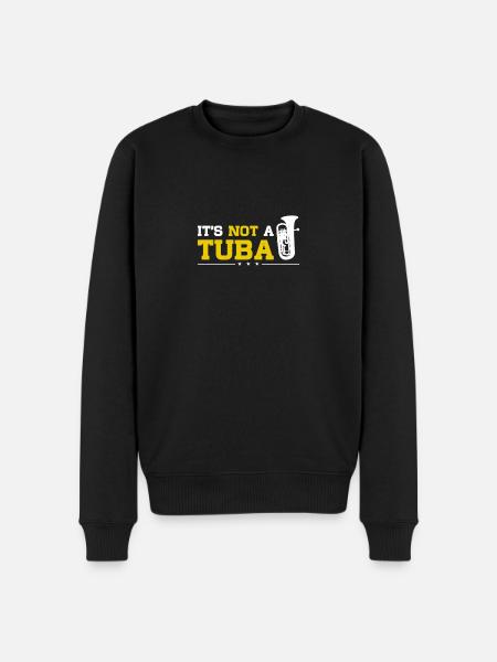 Deep brass marching baritone euphonium - Men's Premium Organic Jumper - black