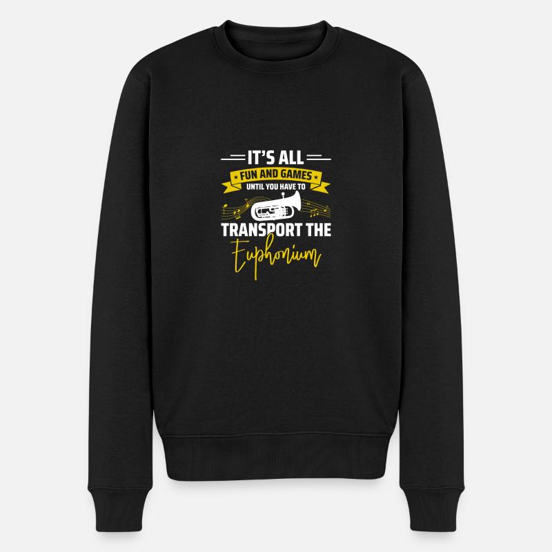 Euphonium baryton en laiton profond - Pull Premium bio Homme - noir