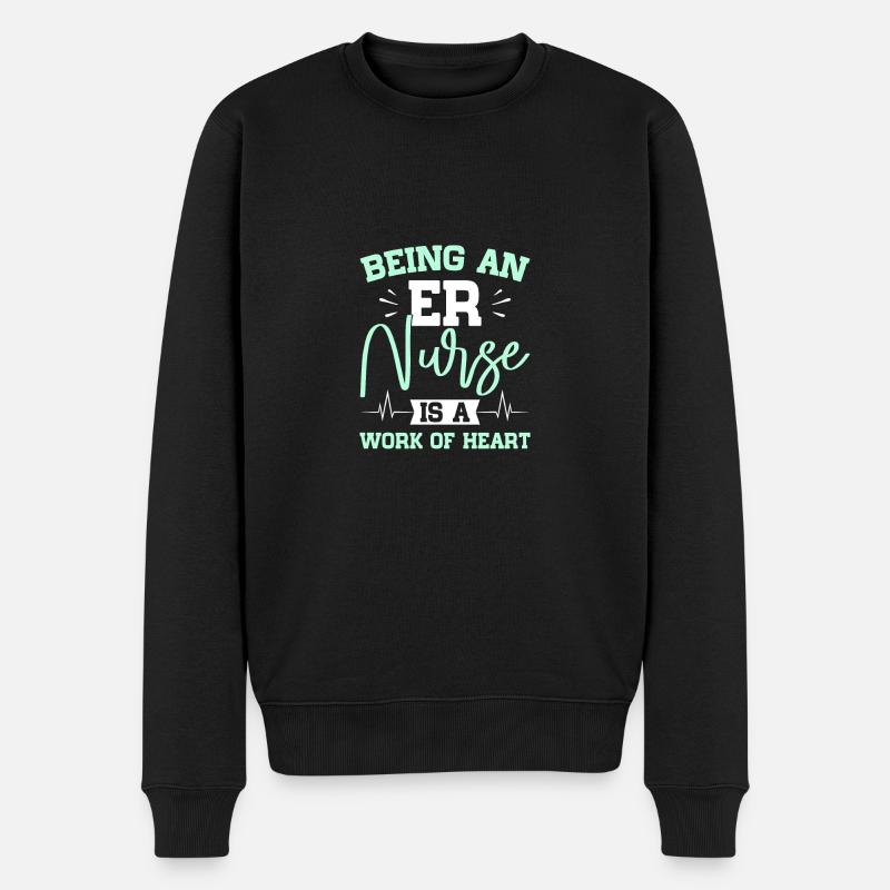 Infirmière à l’urgence - Pull Premium bio Homme - noir