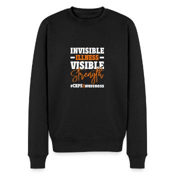 RSD CRPS-Bewusstsein - Männer Premium Bio Pullover - Schwarz - Vorne - Nico (187cm)