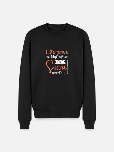 School Social Worker - Men's Premium Organic Jumper - black