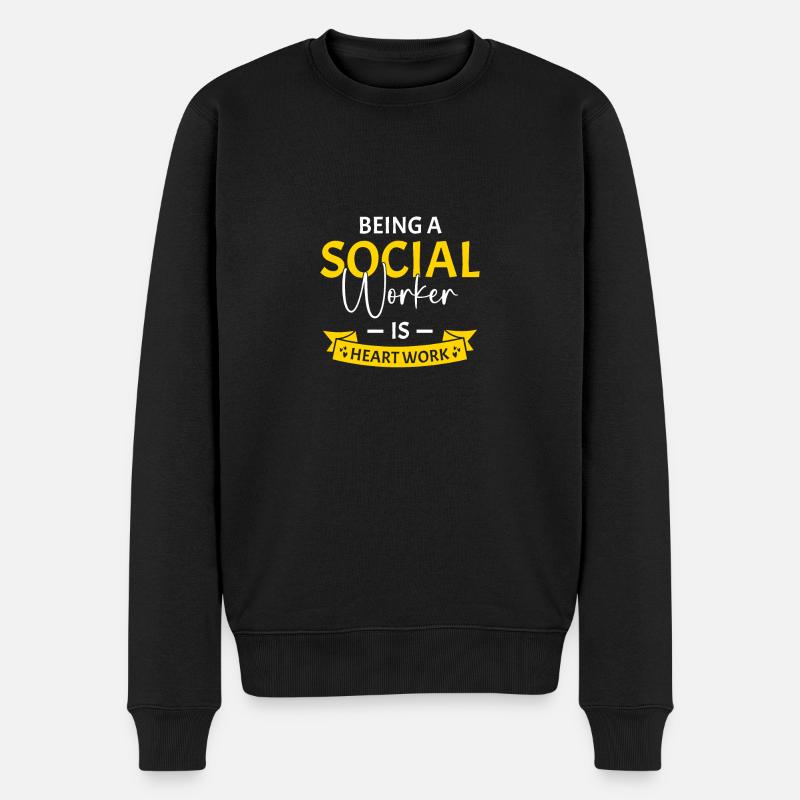Travailleur social scolaire - Pull Premium bio Homme - noir
