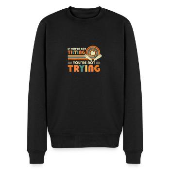 Flipper Spieler Flipper - Männer Premium Bio Pullover - Schwarz - Vorne - Nico (187cm)