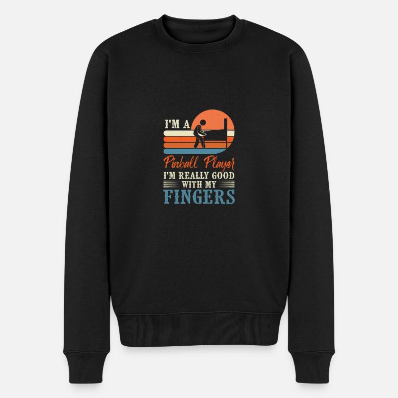 Joueur de flipper Flipper - Pull Premium bio Homme - noir