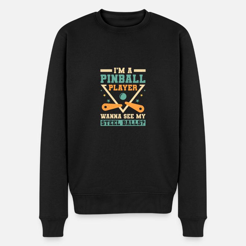 Joueur de flipper Flipper - Pull Premium bio Homme - noir