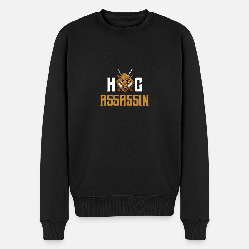 Hog Hunter Schweinejagd - Männer Premium Bio Pullover - Schwarz