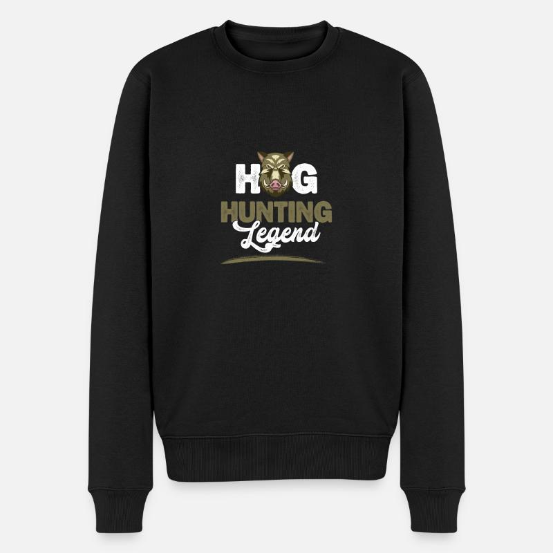Chasse au cochon Hog Hunter - Pull Premium bio Homme - noir