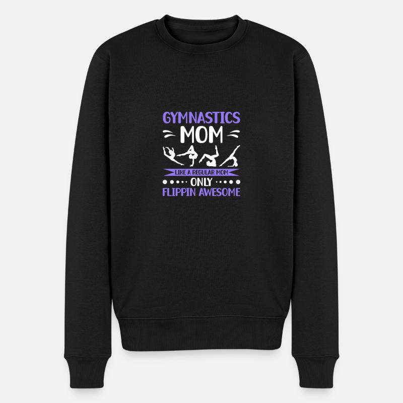 Fière maman gymnastique - Pull Premium bio Homme - noir