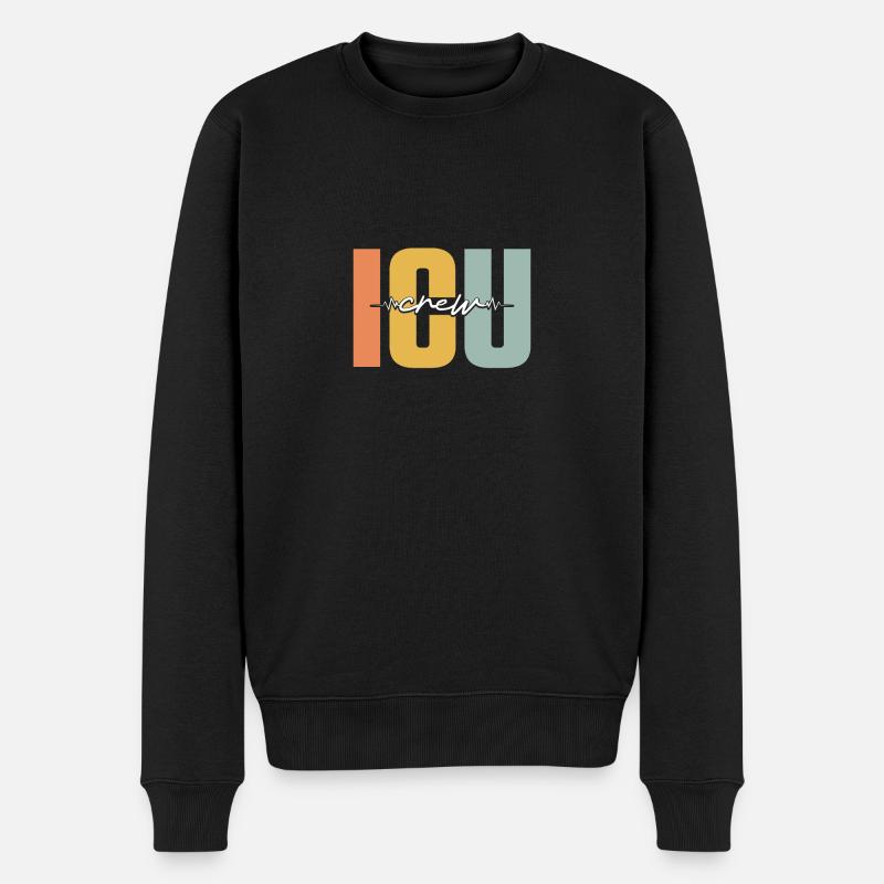Krankenschwester Intensivpflege ICU - Männer Premium Bio Pullover - Schwarz