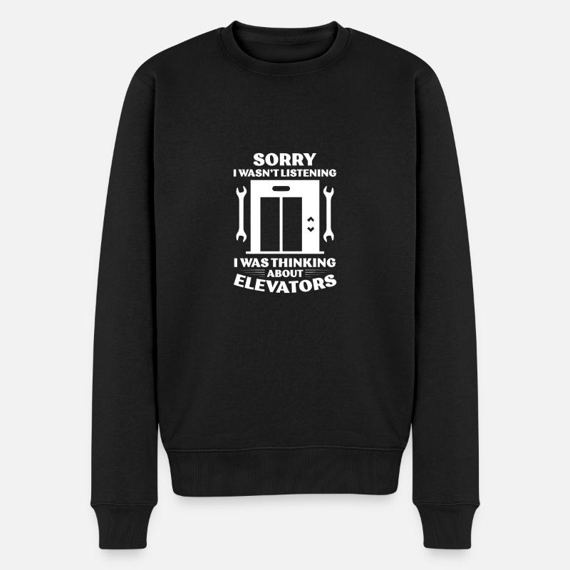 Technicien d’ascenseur Mécanicien d’ascenseur - Pull Premium bio Homme - noir