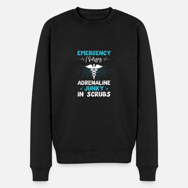 Infirmière d’urgence Infirmière d’urgence - Pull Premium bio Homme - noir