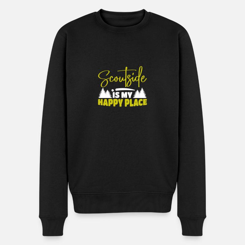 Pfadfinderführer - Männer Premium Bio Pullover - Schwarz