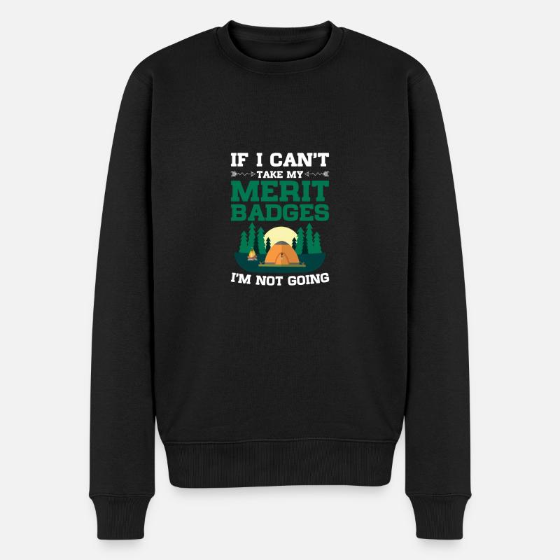 Pfadfinderführer - Männer Premium Bio Pullover - Schwarz
