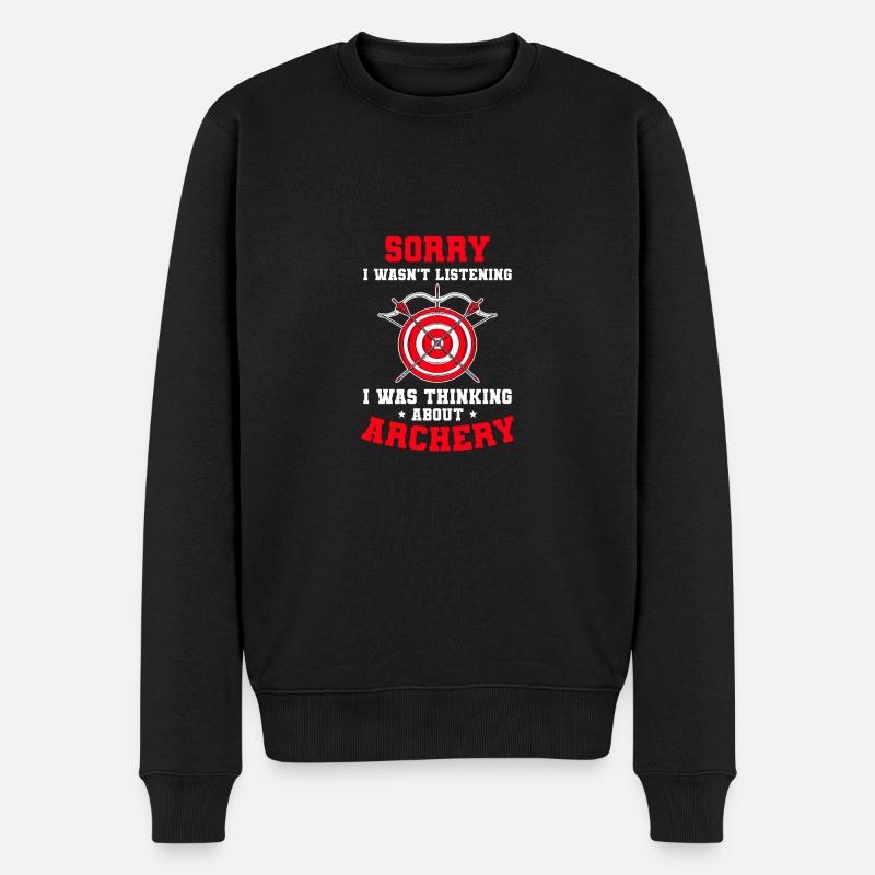Bogenschießen-Trainer - Männer Premium Bio Pullover - Schwarz